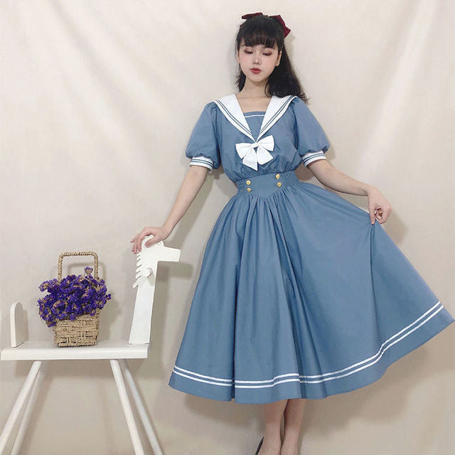 Vestido cuello marinero