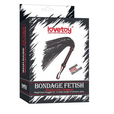 LOVETOY Flogger Principiantes Bondage Negro