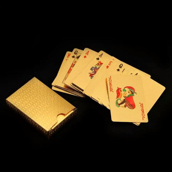 Cartas de Poker doradas o plateadas. Dólar.