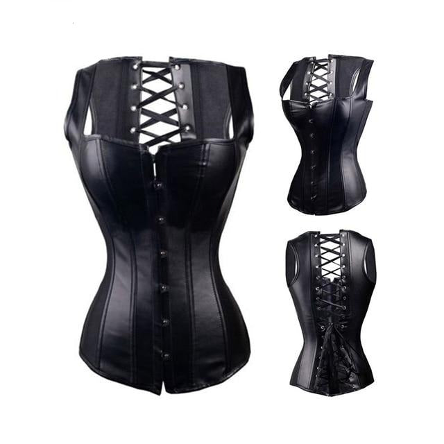 Steampunk Corset Sexy Gothic Bustier Overbust Slimming Dress Burlesque Top 6XL Plus Size Cloth Tummy Control Sheath-9