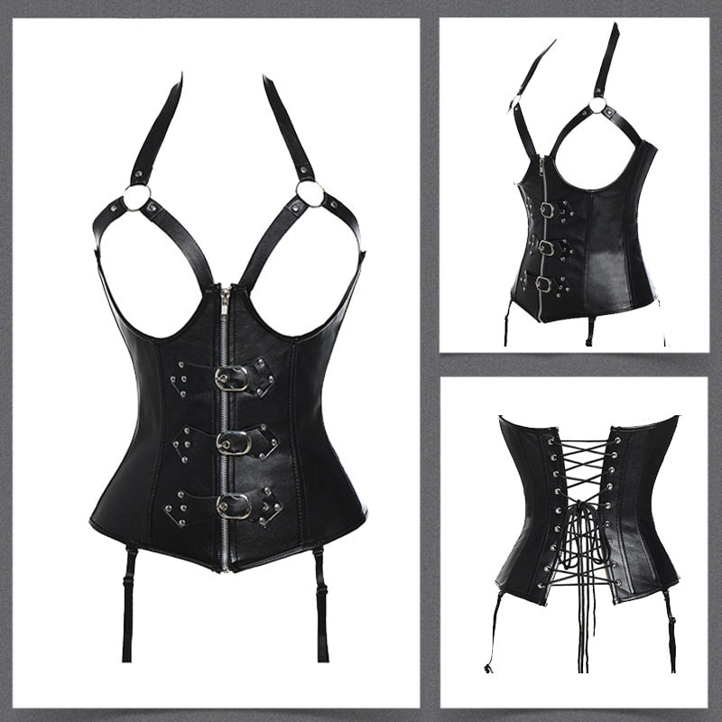 Steampunk Corset Sexy Gothic Bustier Overbust Slimming Dress Burlesque Top 6XL Plus Size Cloth Tummy Control Sheath-113