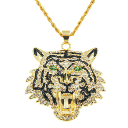 Tigre y cadena brillante