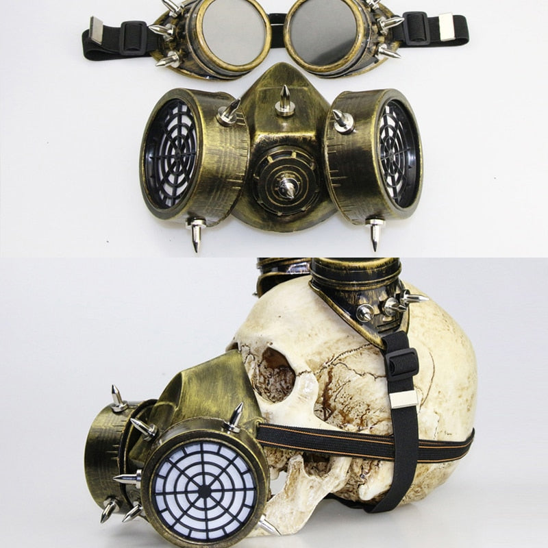 Steampunk máscara con respirador