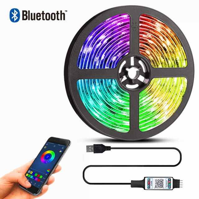 Tiras de luces RGB con control Bluetooth