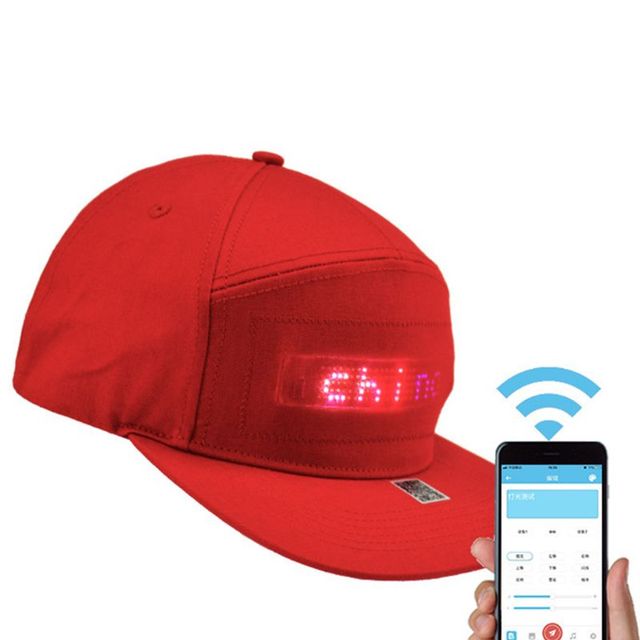 Gorra con LED controlada por app