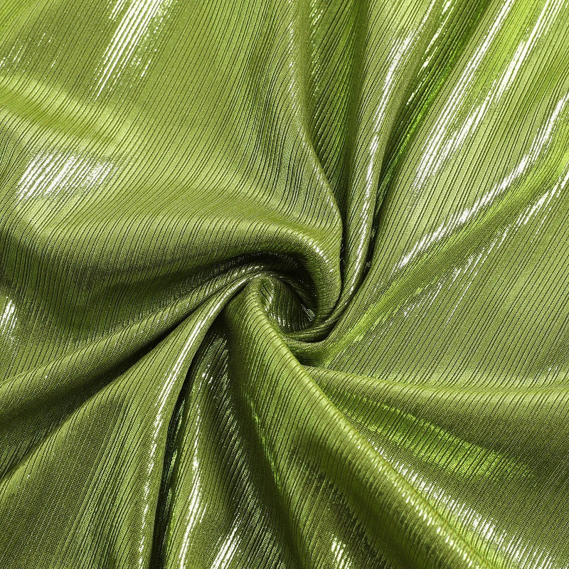 Women's New Autumn Halter Sexy Avocado Green Dress Maxi Party Runway Dress Split Spring Elegant Vestido Green-17