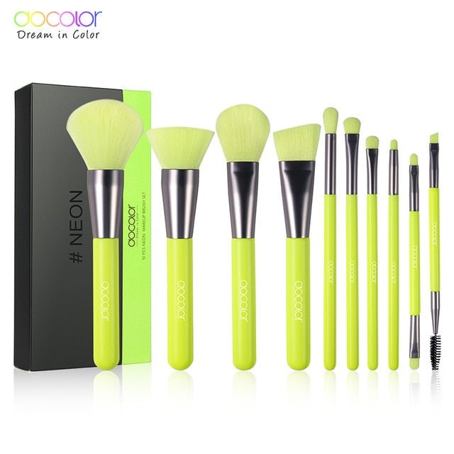 10/15pcs Neon Peach Makeup Brushes Soft Synthetic Hair Powder Blush Foundation eye Blending Contour Makeup Brushes Set-2