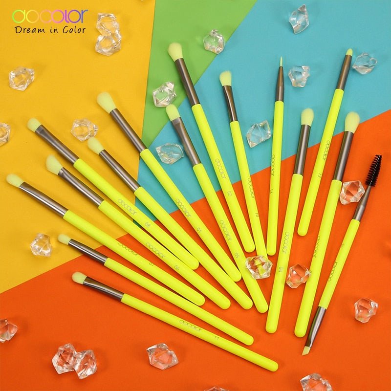 10/15pcs Neon Peach Makeup Brushes Soft Synthetic Hair Powder Blush Foundation eye Blending Contour Makeup Brushes Set-36