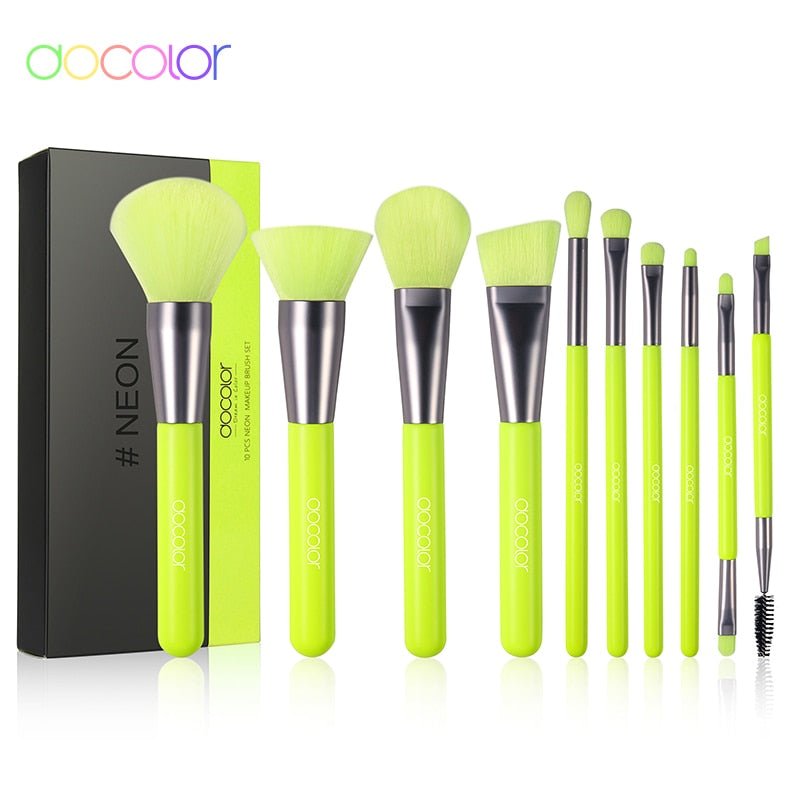 10/15pcs Neon Peach Makeup Brushes Soft Synthetic Hair Powder Blush Foundation eye Blending Contour Makeup Brushes Set-15