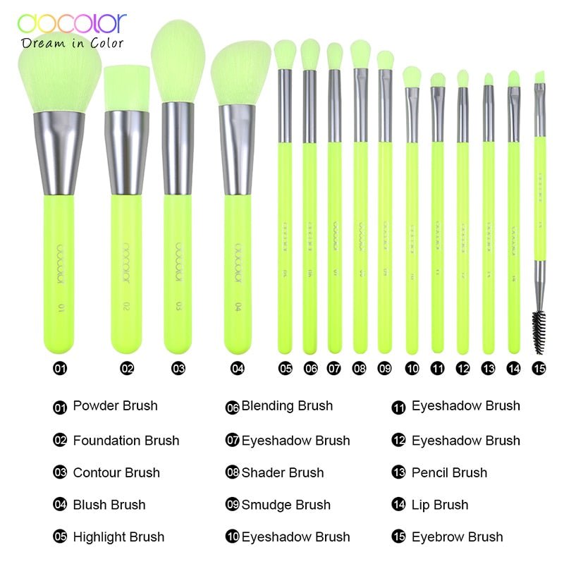 10/15pcs Neon Peach Makeup Brushes Soft Synthetic Hair Powder Blush Foundation eye Blending Contour Makeup Brushes Set-27