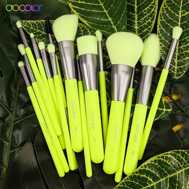 10/15pcs Neon Peach Makeup Brushes Soft Synthetic Hair Powder Blush Foundation eye Blending Contour Makeup Brushes Set-23
