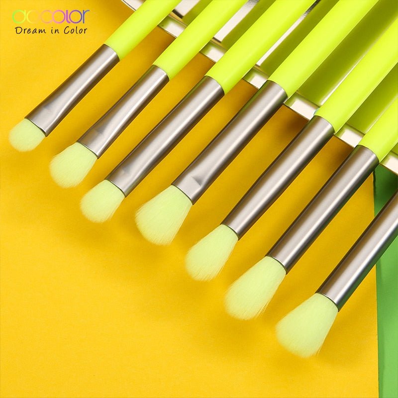 10/15pcs Neon Peach Makeup Brushes Soft Synthetic Hair Powder Blush Foundation eye Blending Contour Makeup Brushes Set-16