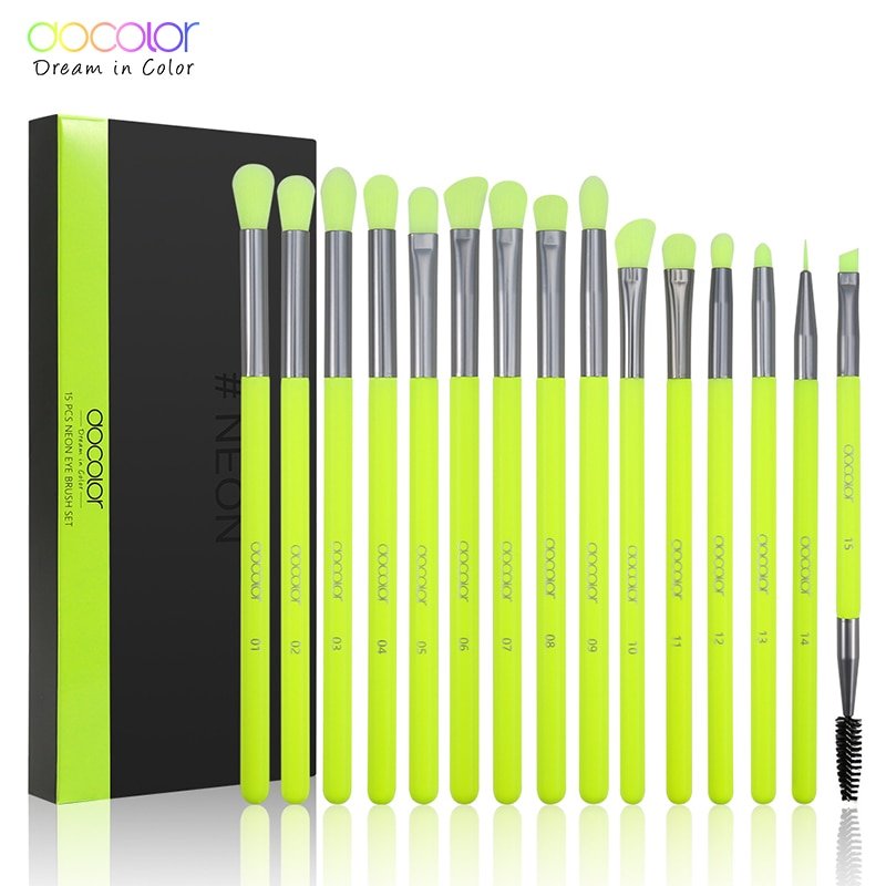 10/15pcs Neon Peach Makeup Brushes Soft Synthetic Hair Powder Blush Foundation eye Blending Contour Makeup Brushes Set-21