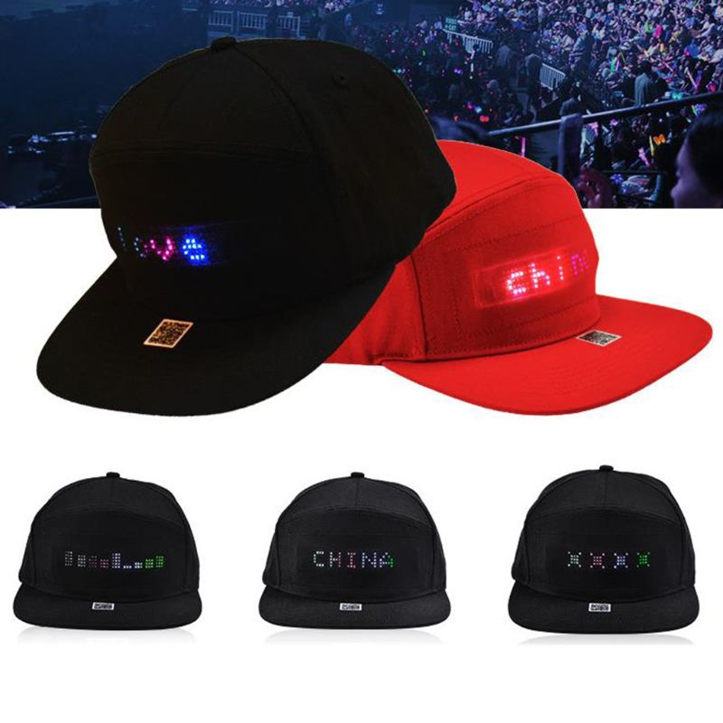 Gorra con LED controlada por app