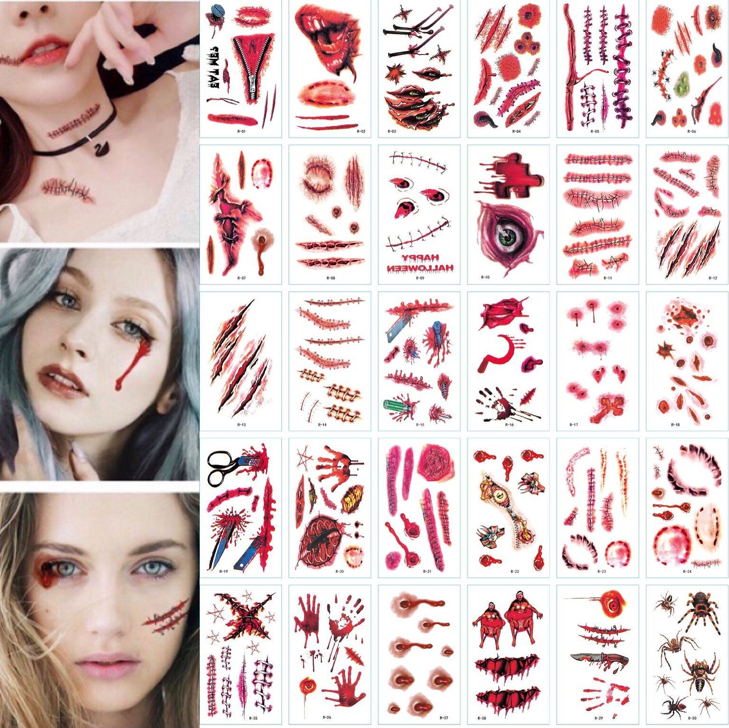 20Pcs Tattoo Stickers