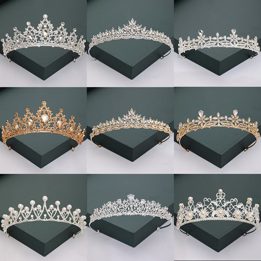 Diadema de brillantes. Estilo corona.