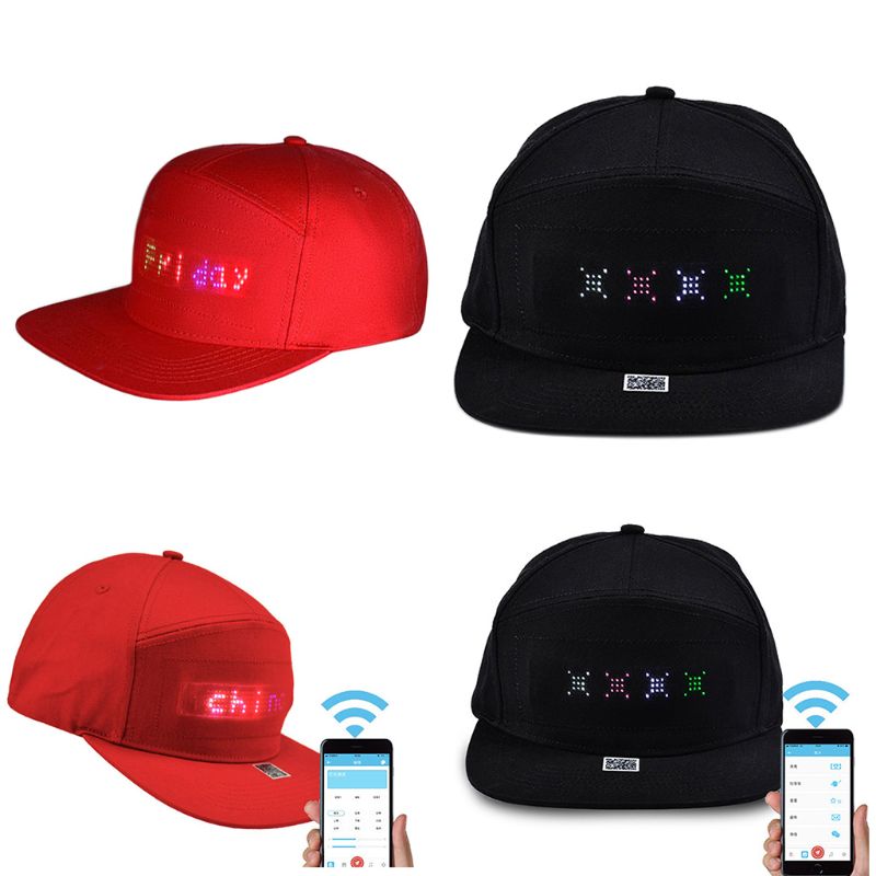 Gorra con LED controlada por app