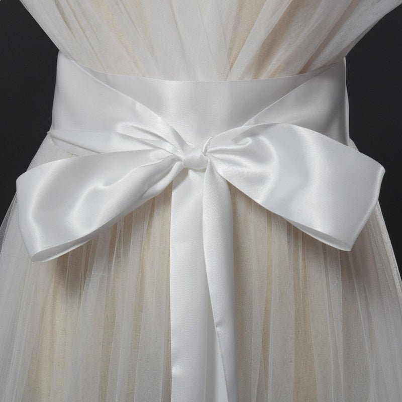 Bridal Dressing Robe Tulle Illusion Long Wedding Scarf Lingerie Robe Sexy Nightgown for Women-19