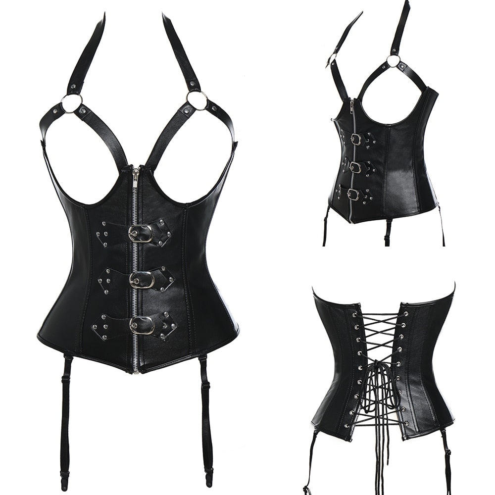 Women Lace Up Steampunk Corset Sexy Underbust Corselet Waist Cincher Bustiers Top Burlesque Clothing Gothic Shaper-112