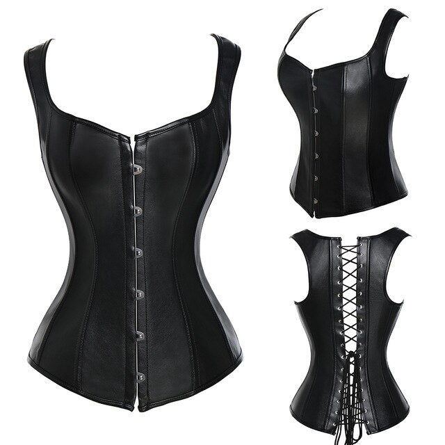 Women Lace Up Steampunk Corset Sexy Underbust Corselet Waist Cincher Bustiers Top Burlesque Clothing Gothic Shaper-66