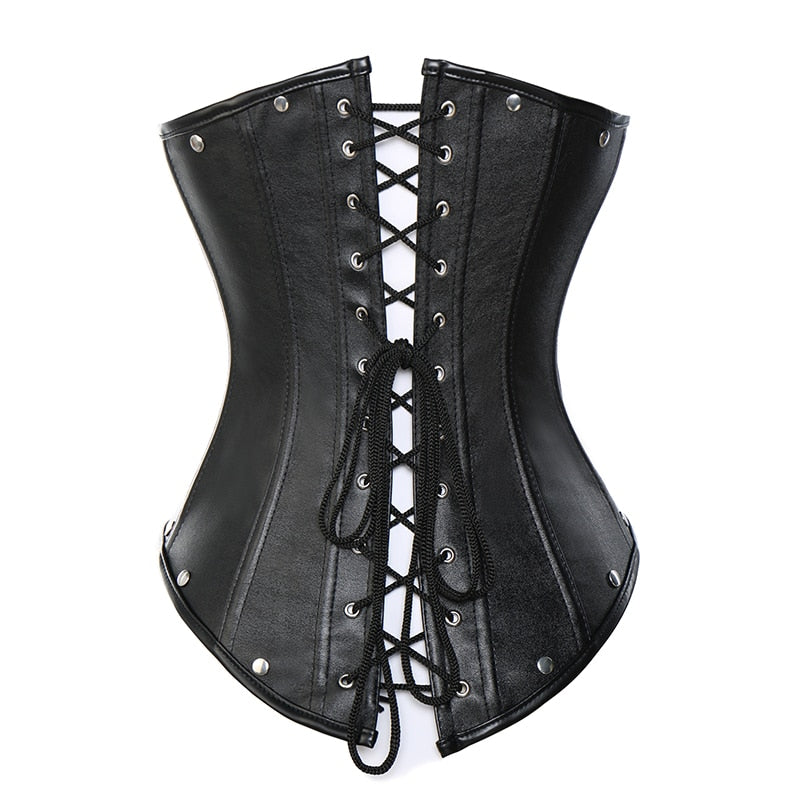 Women Lace Up Steampunk Corset Sexy Underbust Corselet Waist Cincher Bustiers Top Burlesque Clothing Gothic Shaper-102