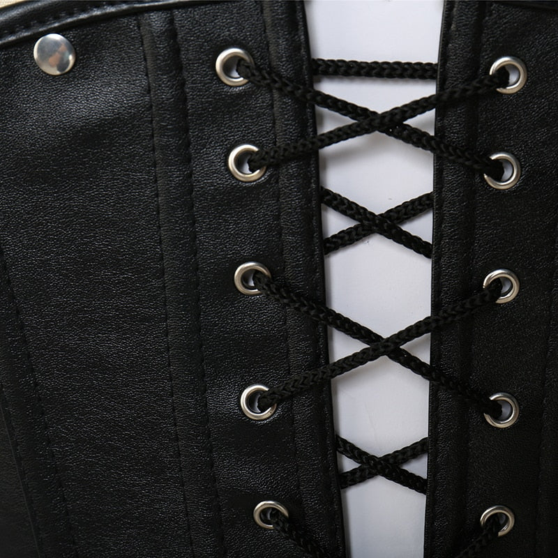 Women Lace Up Steampunk Corset Sexy Underbust Corselet Waist Cincher Bustiers Top Burlesque Clothing Gothic Shaper-126