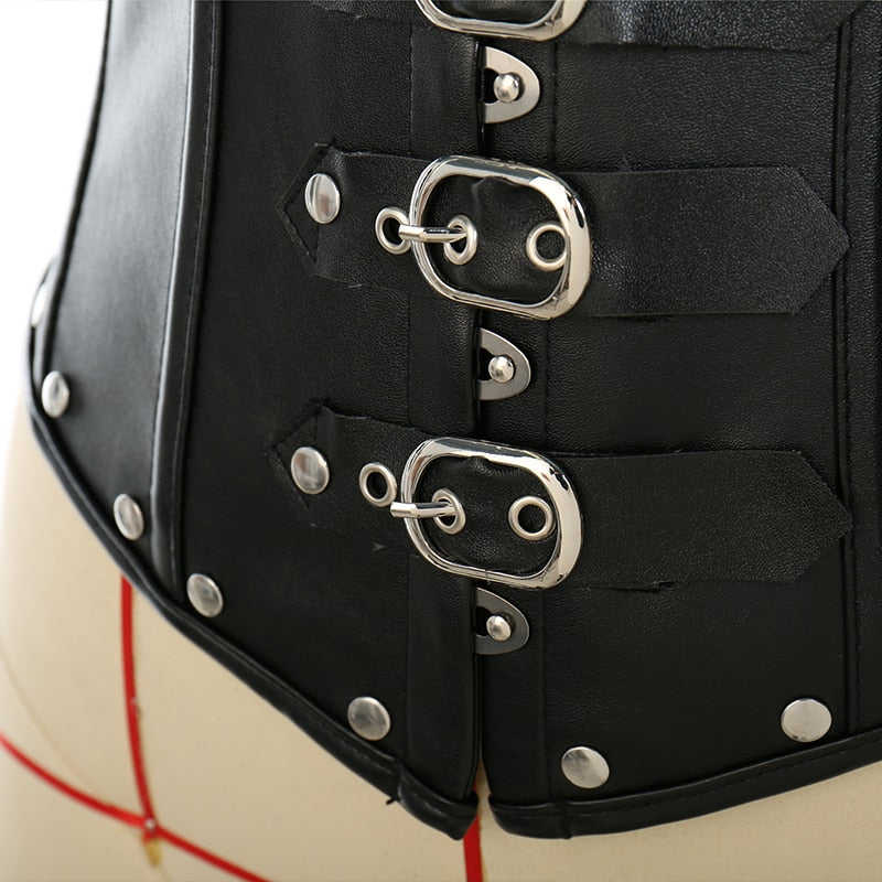 Women Lace Up Steampunk Corset Sexy Underbust Corselet Waist Cincher Bustiers Top Burlesque Clothing Gothic Shaper-128