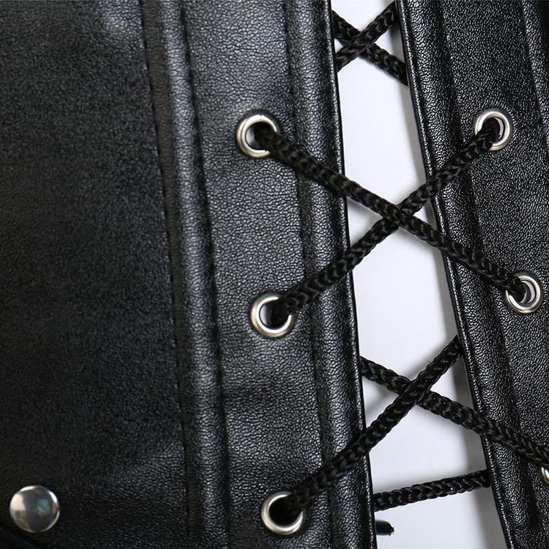 Women Lace Up Steampunk Corset Sexy Underbust Corselet Waist Cincher Bustiers Top Burlesque Clothing Gothic Shaper-111