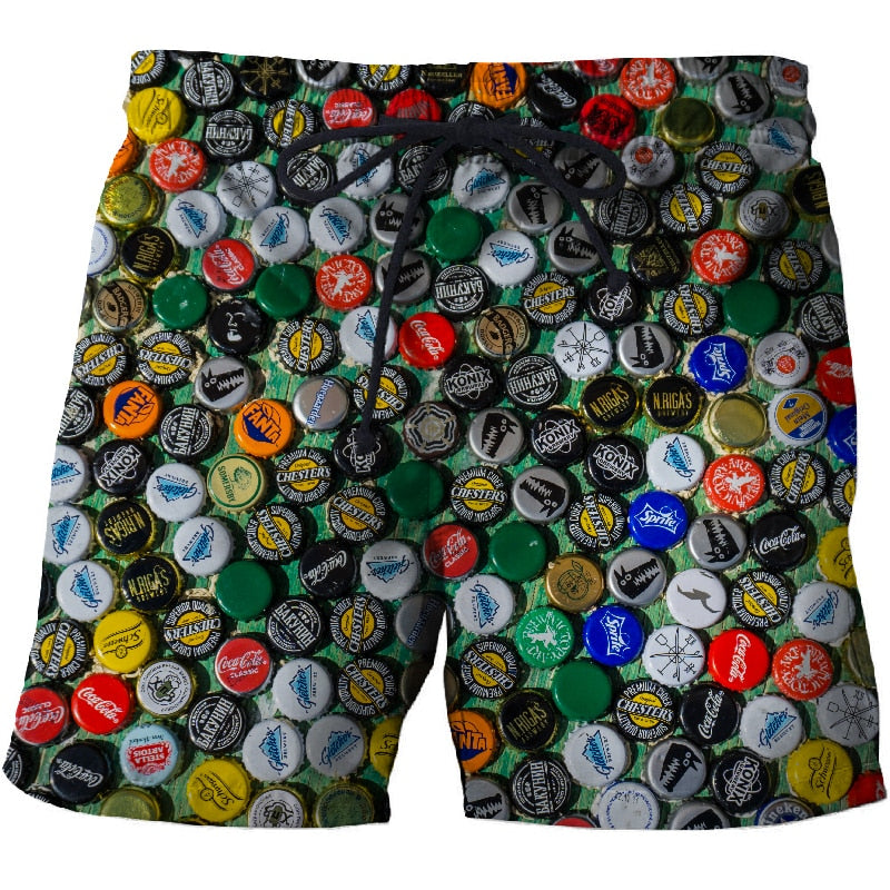 3D Print Summer Beach Shorts Mascuino Streetwear Men Board Vacation Shorts Anime Short Plage Casual Quick Dry New-116