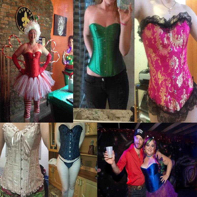 Sexy Corsets And Bustiers Lace Up Boned Overbust Costume Steampunk Waist Corset Dress Body Trainer Shapewear Top Plus Size-108