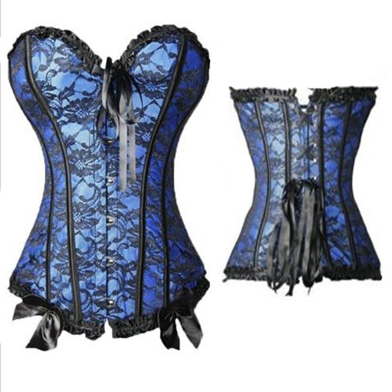 Sexy Corsets And Bustiers Lace Up Boned Overbust Costume Steampunk Waist Corset Dress Body Trainer Shapewear Top Plus Size-103