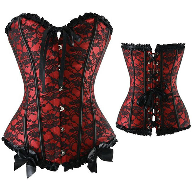Sexy Corsets And Bustiers Lace Up Boned Overbust Costume Steampunk Waist Corset Dress Body Trainer Shapewear Top Plus Size-110