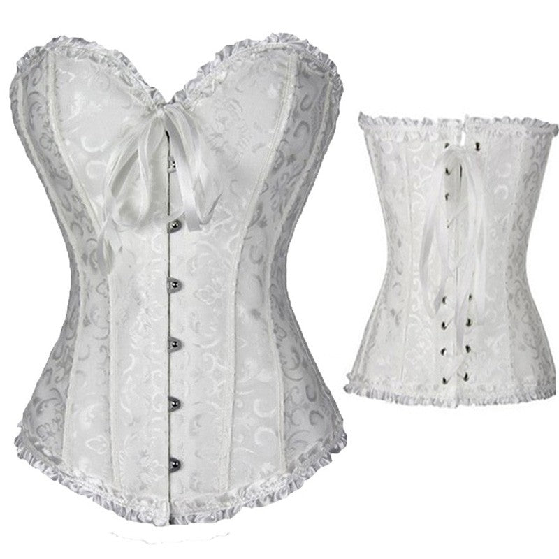 Sexy Corsets And Bustiers Lace Up Boned Overbust Costume Steampunk Waist Corset Dress Body Trainer Shapewear Top Plus Size-117