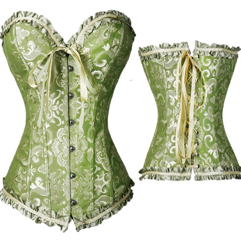 Sexy Corsets And Bustiers Lace Up Boned Overbust Costume Steampunk Waist Corset Dress Body Trainer Shapewear Top Plus Size-119