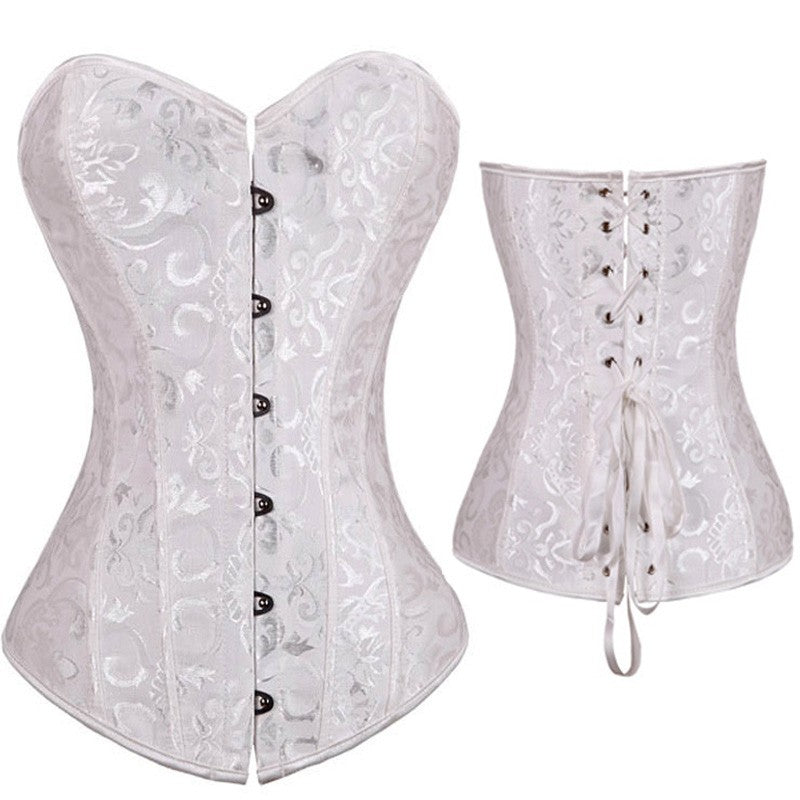 Sexy Corsets And Bustiers Lace Up Boned Overbust Costume Steampunk Waist Corset Dress Body Trainer Shapewear Top Plus Size-121