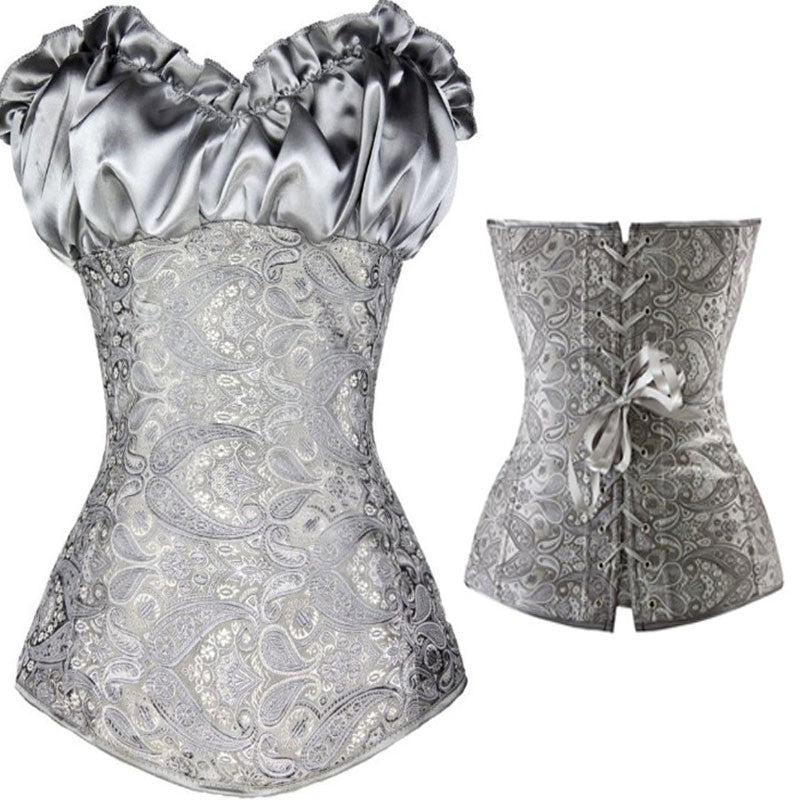 Sexy Corsets And Bustiers Lace Up Boned Overbust Costume Steampunk Waist Corset Dress Body Trainer Shapewear Top Plus Size-116