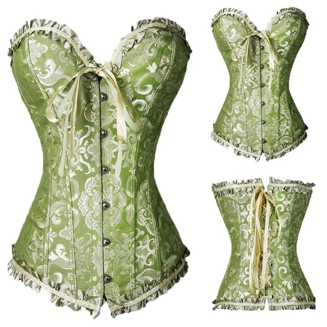 Sexy Corsets And Bustiers Lace Up Boned Overbust Costume Steampunk Waist Corset Dress Body Trainer Shapewear Top Plus Size-82