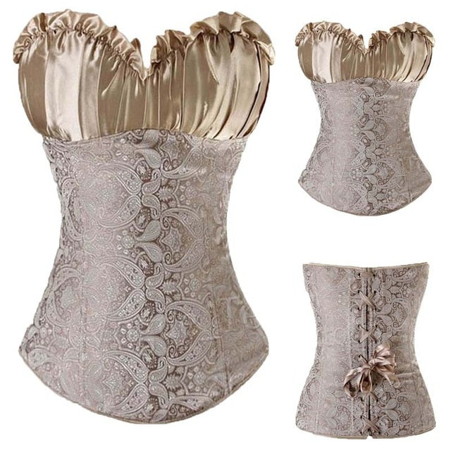 Sexy Corsets And Bustiers Lace Up Boned Overbust Costume Steampunk Waist Corset Dress Body Trainer Shapewear Top Plus Size-91
