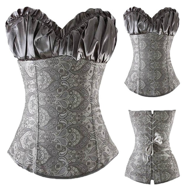 Sexy Corsets And Bustiers Lace Up Boned Overbust Costume Steampunk Waist Corset Dress Body Trainer Shapewear Top Plus Size-10