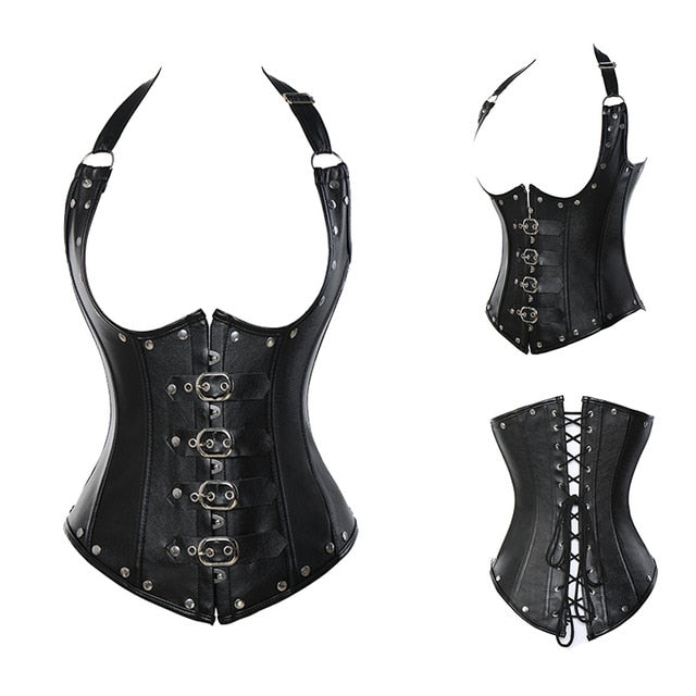 Steampunk Corset Sexy Gothic Bustier Overbust Slimming Dress Burlesque Top 6XL Plus Size Cloth Tummy Control Sheath-18