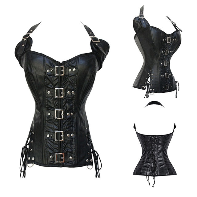 Steampunk Corset Sexy Gothic Bustier Overbust Slimming Dress Burlesque Top 6XL Plus Size Cloth Tummy Control Sheath-45