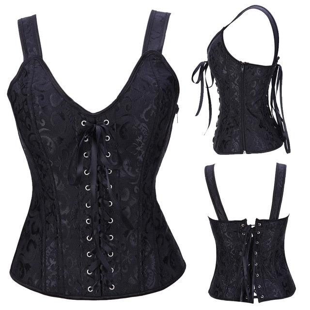 Steampunk Corset Sexy Gothic Bustier Overbust Slimming Dress Burlesque Top 6XL Plus Size Cloth Tummy Control Sheath-81