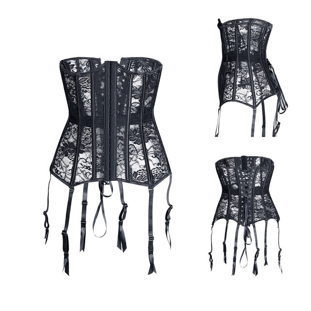 Steampunk Corset Sexy Gothic Bustier Overbust Slimming Dress Burlesque Top 6XL Plus Size Cloth Tummy Control Sheath-90