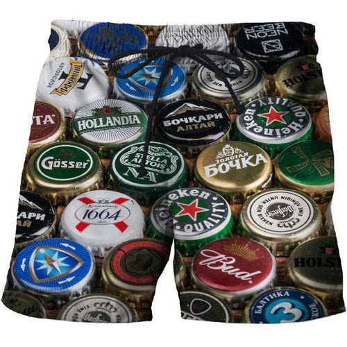 3D Print Summer Beach Shorts Mascuino Streetwear Men Board Vacation Shorts Anime Short Plage Casual Quick Dry New-9