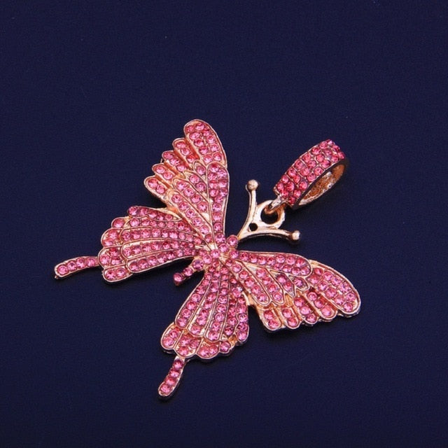 Zircon Butterfly Necklace Tennis Chain Crystal Rhinestone Pendant Necklaces For Women Choker Collares Jewelry-6