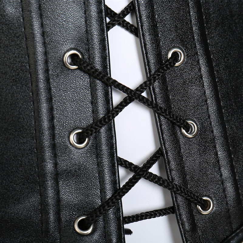 Wholesale Steampunk Corset Steel Boned Lace up Body Sexy Overbust Women Corsets and Bustiers Black Dress Plus Size S-6XL Top-39