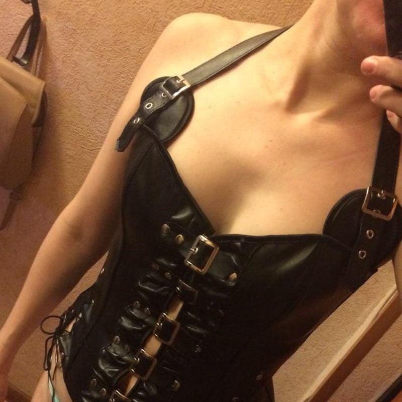 Wholesale Steampunk Corset Steel Boned Lace up Body Sexy Overbust Women Corsets and Bustiers Black Dress Plus Size S-6XL Top-53
