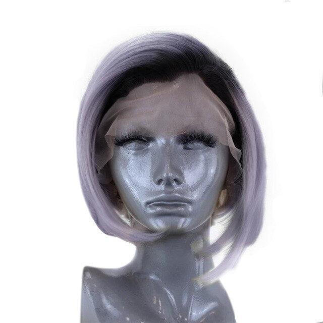 Short Straight Hair Synthetic Blonde Side Part Lace Front Wig  Heat Resistant Cosplay Wigs For black Women-1