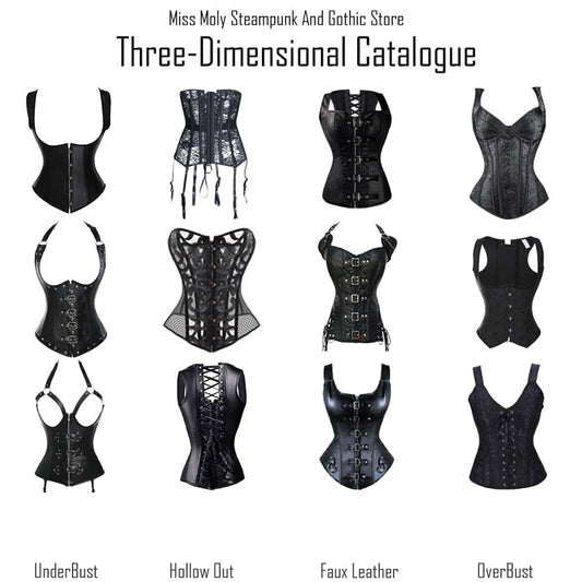 Steampunk Corset Sexy Gothic Bustier Overbust Slimming Dress Burlesque Top 6XL Plus Size Cloth Tummy Control Sheath-129