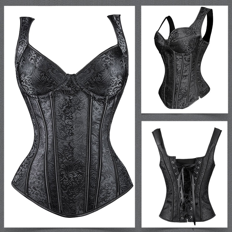 Steampunk Corset Sexy Gothic Bustier Overbust Slimming Dress Burlesque Top 6XL Plus Size Cloth Tummy Control Sheath-120